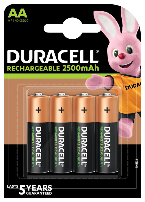 Duracell genopladelige batterier AA 4-pk.